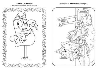 Bluey Ale zabawa wesoła kolorowanka Blue 64 strony do kolorowania