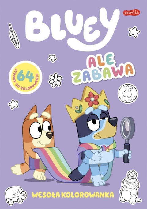 Bluey Ale zabawa wesoła kolorowanka Blue 64 strony do kolorowania