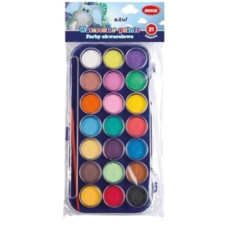 Farby akwarelowe wodne 21 kolorów