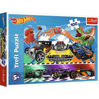 Pędzące samochody Hot Wheels Puzzle TREFL 100 EL 16466