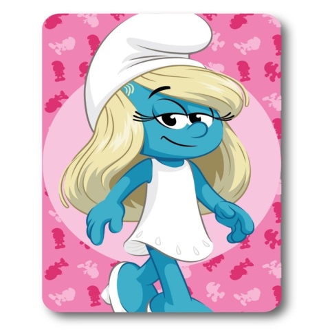 Kocyk koc dziecięcy polarowy do przedszkola Smerfy Smerfetka 100x140 cm