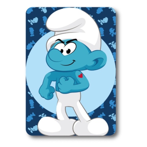 Kocyk koc dziecięcy polarowy do przedszkola Smerfy Osiłek 100x140 cm