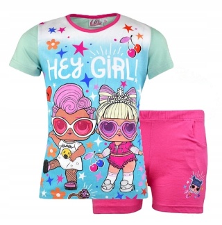 Komplet dziecięcy letni spodenki koszulka LOL t-shirt piżama dziecięca 152