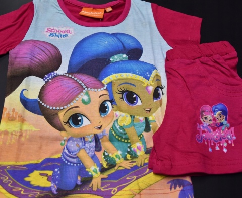 Komplet dziecięcy letni spodenki koszulka SHIMMER SHINE t-shirt piżama 116