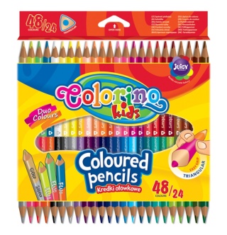 Kredki ołówkowe 48 kol dwustronne trójkatne Colorino 24/48