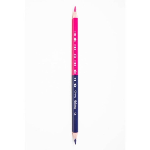 Kredki ołówkowe dwustronne trójkątne 12/24 24 kolory KRAINA LODU