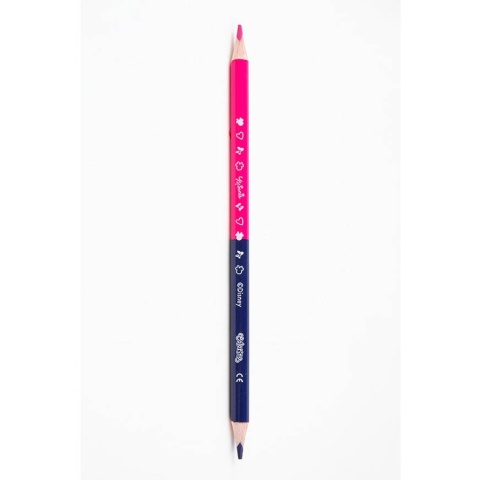 Kredki ołówkowe dwustronne trójkątne 24 kolory MYSZKA MINNIE