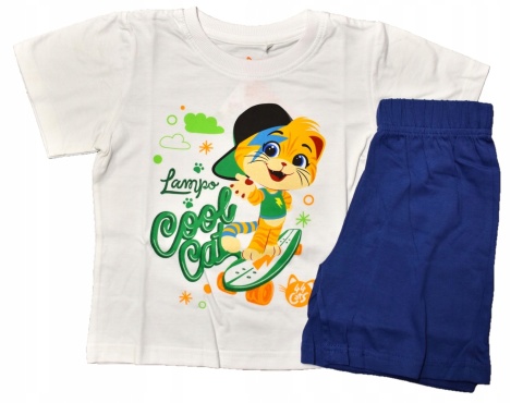 Piżama dziecięca 44 KOTY Lampo piżamka chłopięca letnia bawełniana 104