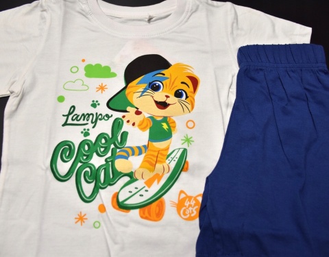 Piżama dziecięca 44 KOTY Lampo piżamka chłopięca letnia bawełniana 104