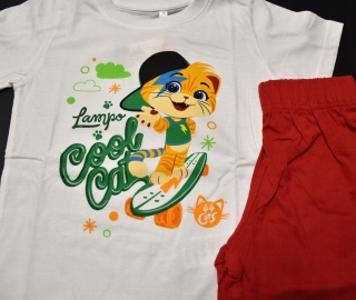 Piżama dziecięca 44 KOTY Lampo piżamka chłopięca letnia bawełniana 122