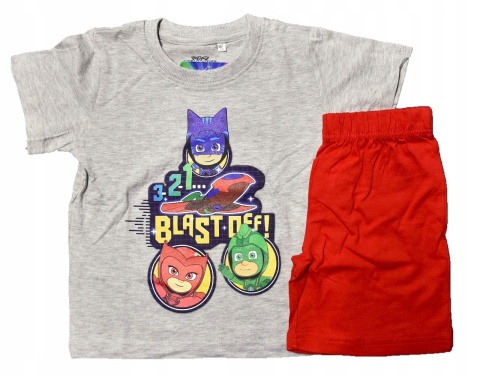 Piżama dziecięca PIDŻAMERSI PJ MASKS piżamka chłopięca letnia bawełniana 98