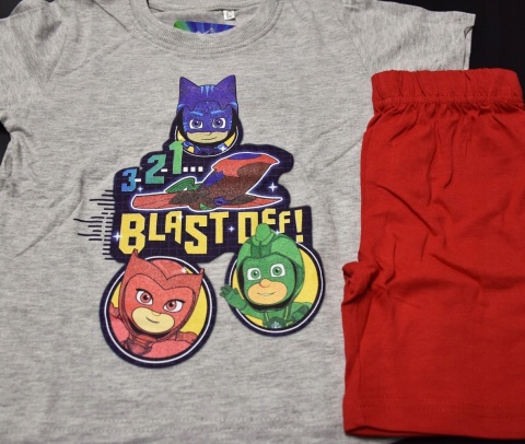 Piżama dziecięca PIDŻAMERSI PJ MASKS piżamka chłopięca letnia bawełniana 98