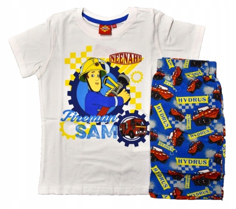 Piżama dziecięca STRAŻAK SAM piżamka chłopięca letnia bawełniana 128