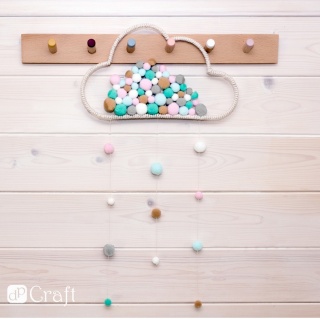 Pompony pluszowe MIX frosty pastel wielokolorowe 1,5 + 2 + 2,4 cm 90 szt., Dp Craft