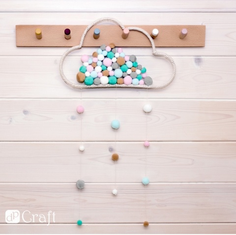 Pompony pluszowe MIX frosty pastel wielokolorowe 1,5 + 2 + 2,4 cm 90 szt., Dp Craft