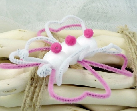 Pompony poliestrowe 1cm mix różowy 120 szt., Dp Craft