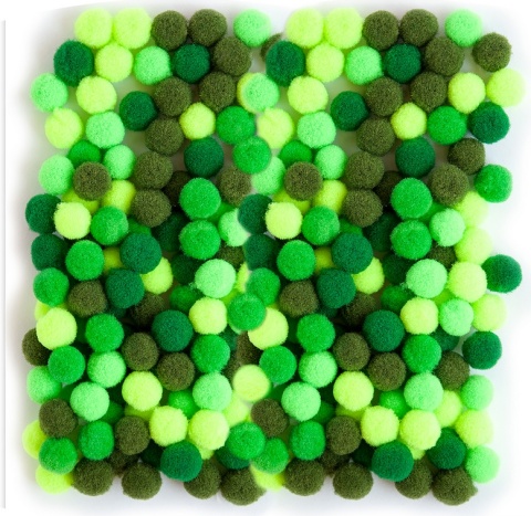 Pompony poliestrowe 1cm mix zielony 120 szt., Dp Craft