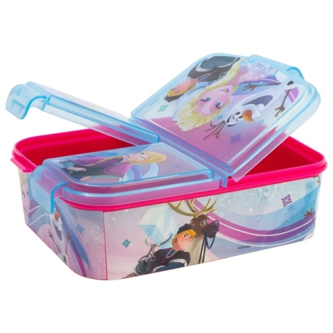 ŚNIADANIÓWKAz przegródkami trzykomorowa lunch box KRAINA LODU FROZEN