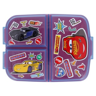 ŚNIADANIÓWKA z przegródkami trzykomorowa lunch box AUTA CARS