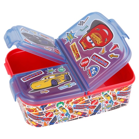 ŚNIADANIÓWKA z przegródkami trzykomorowa lunch box AUTA CARS