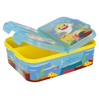 ŚNIADANIÓWKA z przegródkami trzykomorowa lunch box BABY SHARK
