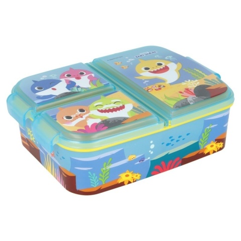 ŚNIADANIÓWKA z przegródkami trzykomorowa lunch box BABY SHARK