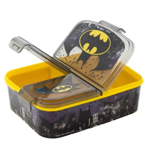 ŚNIADANIÓWKA z przegródkami trzykomorowa lunch box BATMAN