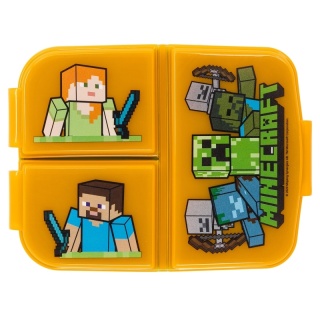 ŚNIADANIÓWKA z przegródkami trzykomorowa lunch box MINECRAFT