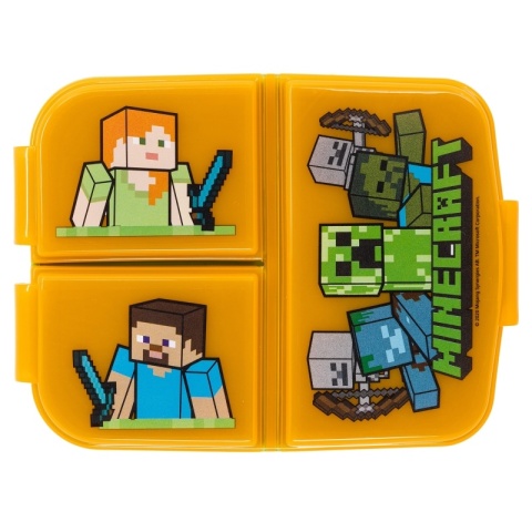 ŚNIADANIÓWKA z przegródkami trzykomorowa lunch box MINECRAFT