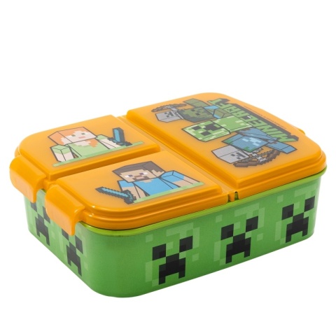 ŚNIADANIÓWKA z przegródkami trzykomorowa lunch box MINECRAFT