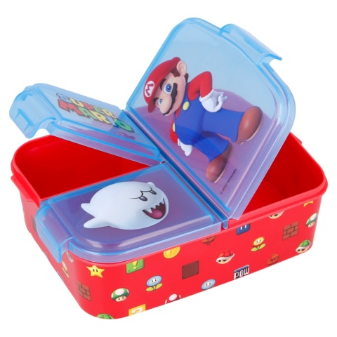ŚNIADANIÓWKA z przegródkami trzykomorowa lunch box SUPER MARIO