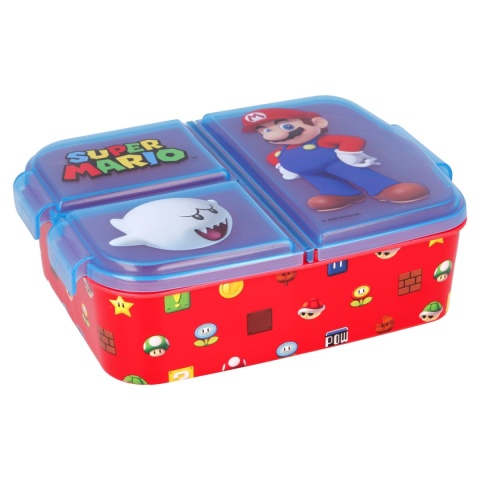 ŚNIADANIÓWKA z przegródkami trzykomorowa lunch box SUPER MARIO