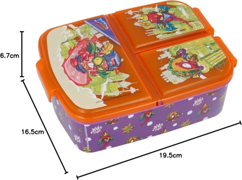 ŚNIADANIÓWKA z przegródkami trzykomorowa lunch box SUPER ZINGS