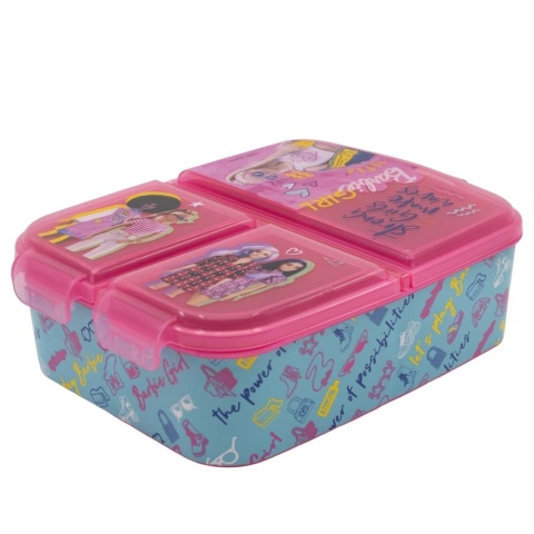 ŚNIADANIÓWKA z przegródkami trzykomorowa lunchbox BARBIE