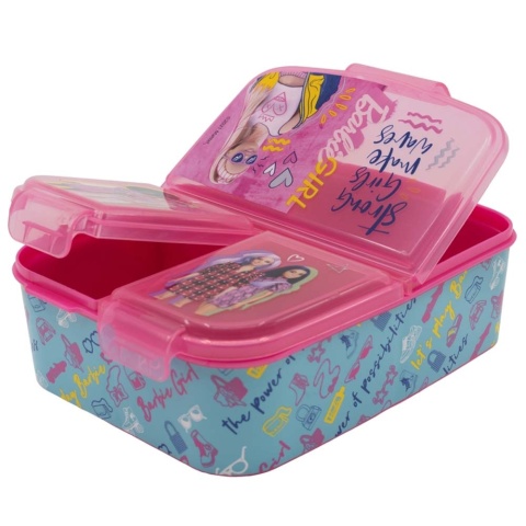 ŚNIADANIÓWKA z przegródkami trzykomorowa lunchbox BARBIE