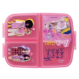 ŚNIADANIÓWKA z przegródkami trzykomorowa lunchbox BARBIE