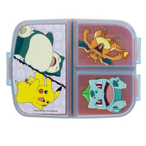 ŚNIADANIÓWKA z przegródkami trzykomorowa lunchbox POKEMON