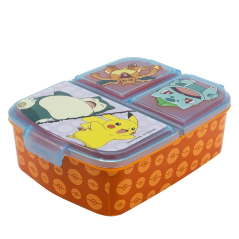 ŚNIADANIÓWKA z przegródkami trzykomorowa lunchbox POKEMON