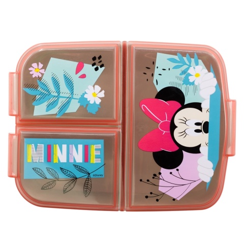 ŚNIADANIÓWKA trzykomorowa z przegródkami lunchbox myszka minnie