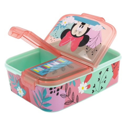 ŚNIADANIÓWKA trzykomorowa z przegródkami lunchbox myszka minnie