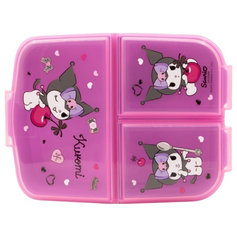 ŚNIADANIÓWKA trzykomorowa z przegródkami lunch box Kuromi Hello Kitty
