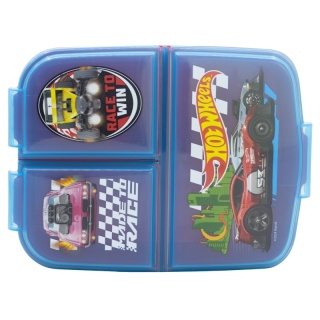 ŚNIADANIÓWKA trzykomorowa z przegródkami lunch box auta Hot Wheels