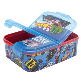 ŚNIADANIÓWKA trzykomorowa z przegródkami lunch box auta Hot Wheels