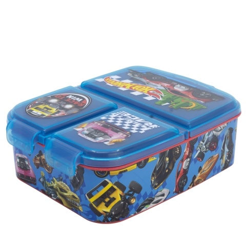 ŚNIADANIÓWKA trzykomorowa z przegródkami lunch box auta Hot Wheels