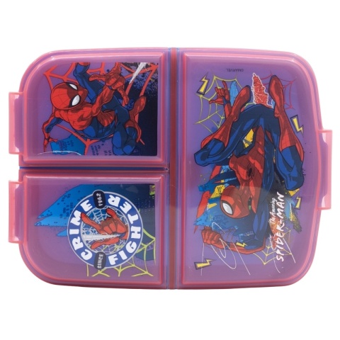 ŚNIADANIÓWKA trzykomorowa z przegródkami lunchbox Spiderman