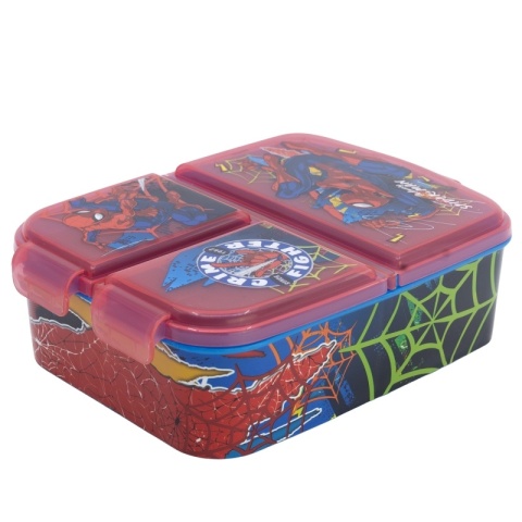 ŚNIADANIÓWKA trzykomorowa z przegródkami lunchbox Spiderman