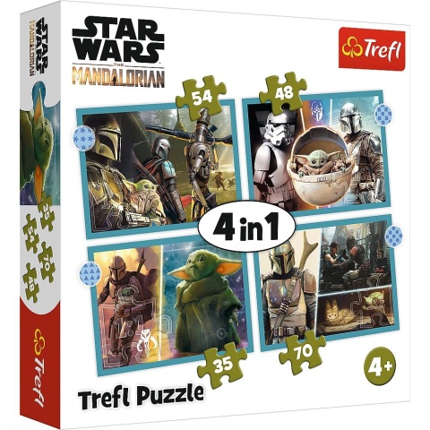 STAR WARS MANDALORIAN Trefl Puzzle 4W1 207 EL 34397
