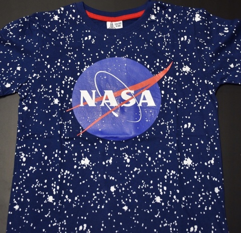 T-shirt koszulka dziecięca NASA bluzeczka chłopięca bawełniana 158/164