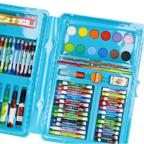 Zestaw artystyczny plastyczny kredki farby flamastry naklejki ZAPACHOWY 91e