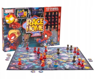 Avengers Spiderman Groot Marvel gra planszowa Chińczyk pionki figurki